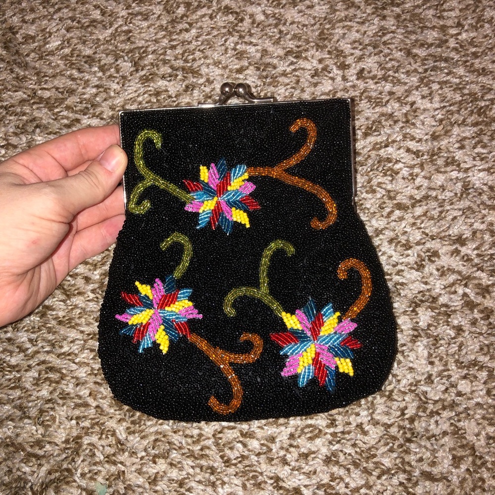 Barse Beaded Clutch / Shoulder Purse